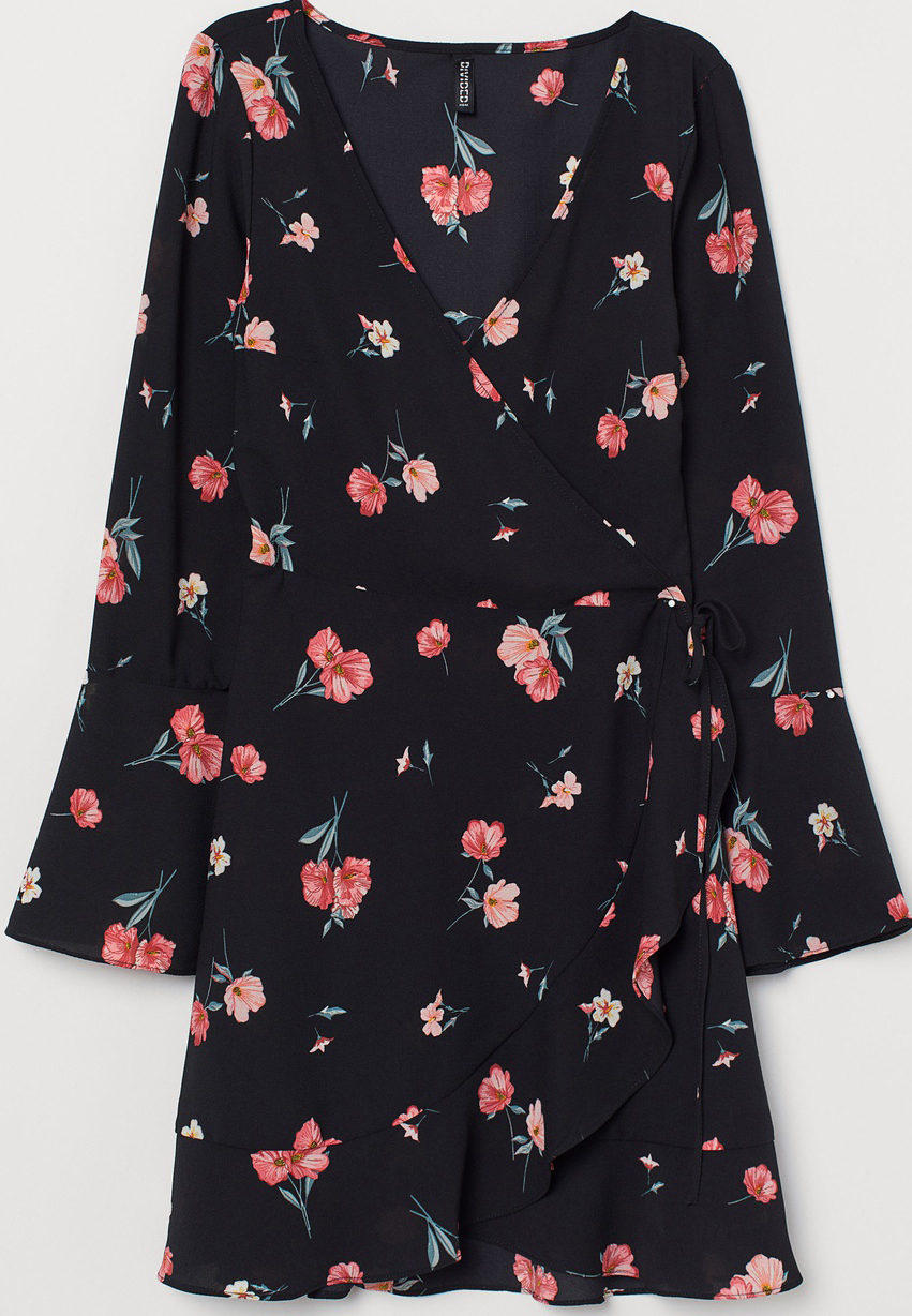 

Платье H&M 0762063_цветы  Черное, Платье H&M 0762063_цветы 34 Черное