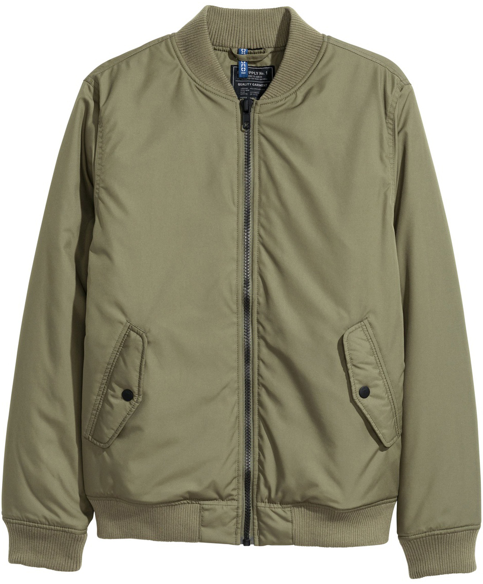 

Бомбер H&M 0410024_хаки M Хаки
