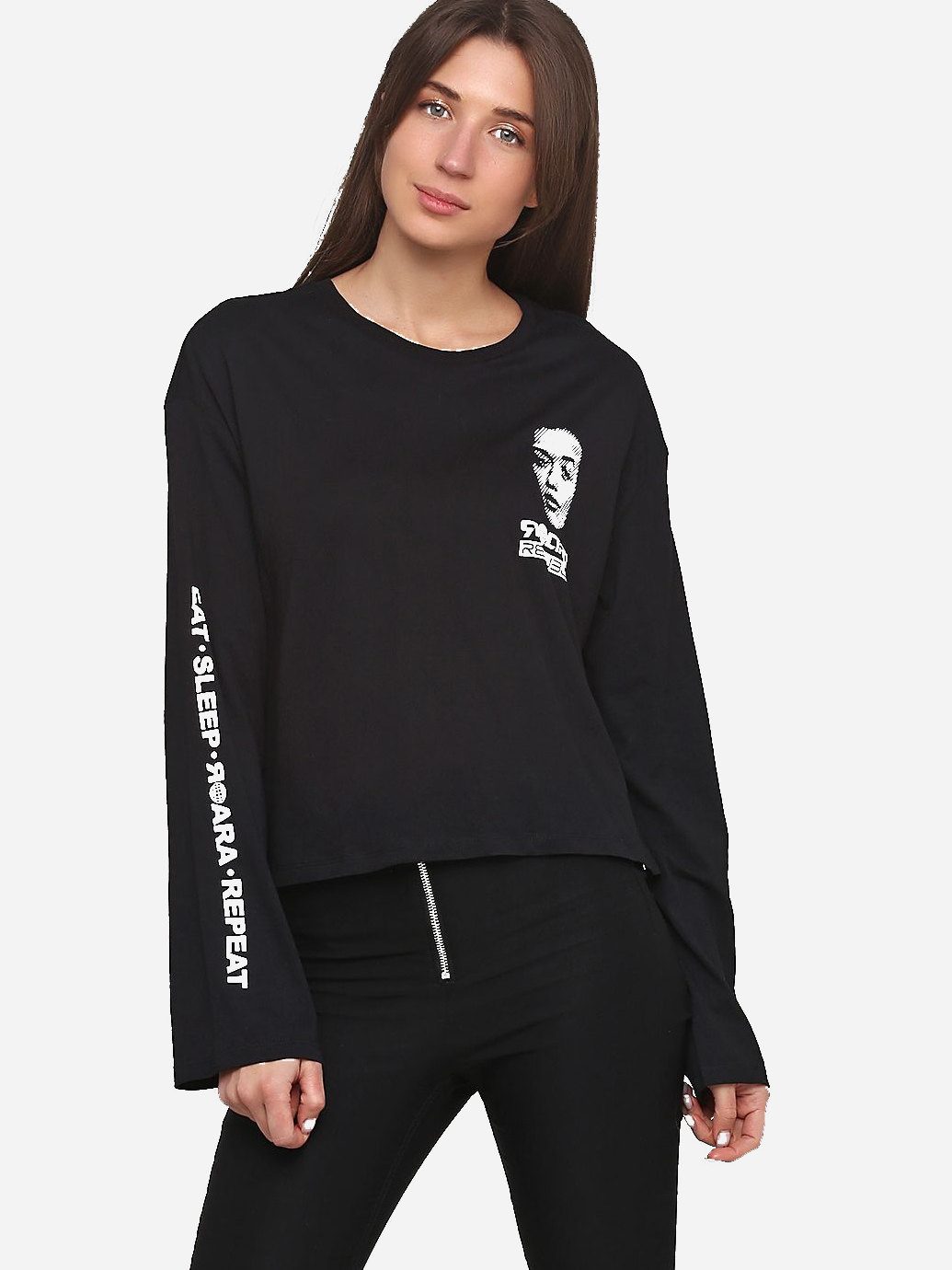 

Лонгслив H&M 0636768_republic L Черный