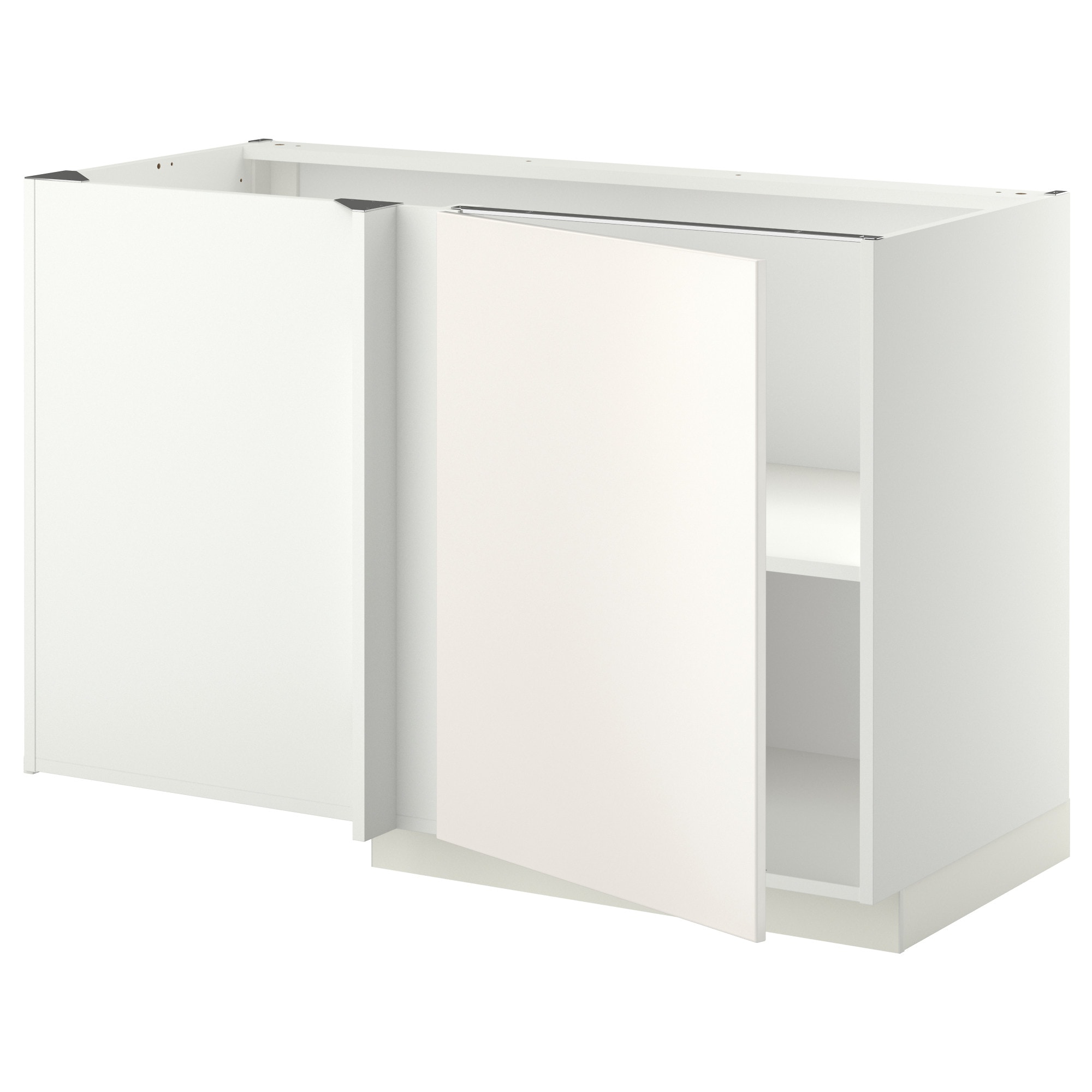 

Угловой напольный шкаф с полкой IKEA МЕТОД белый 393.646.93