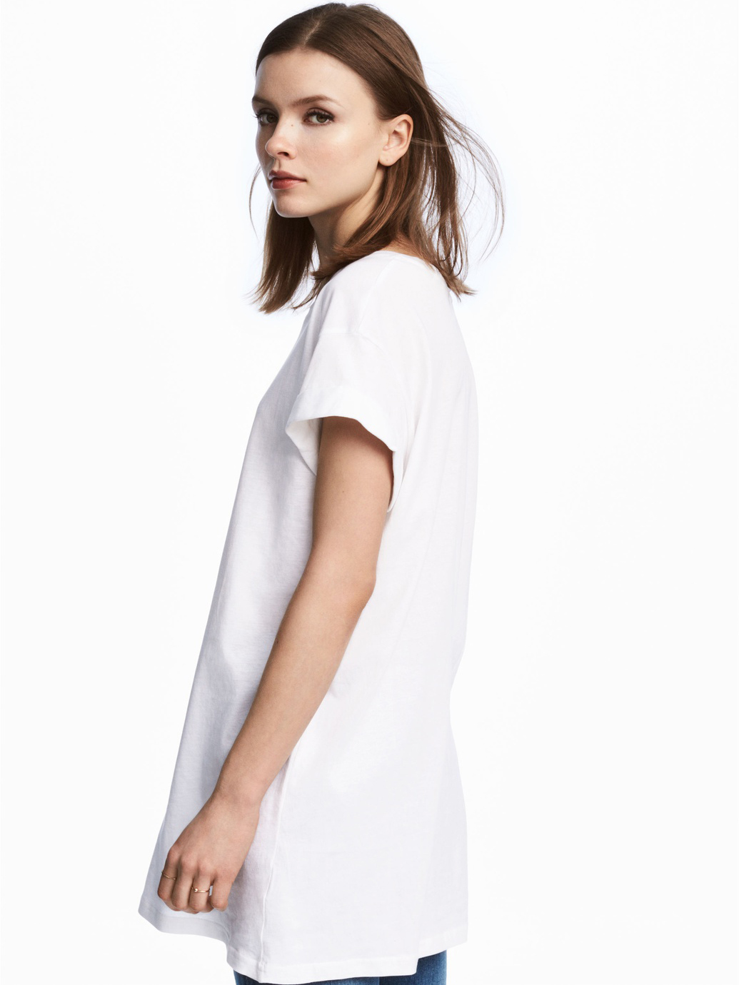 

Футболка H& 0240670_бел.  Белая, Футболка H&M 0240670_бел. M Белая