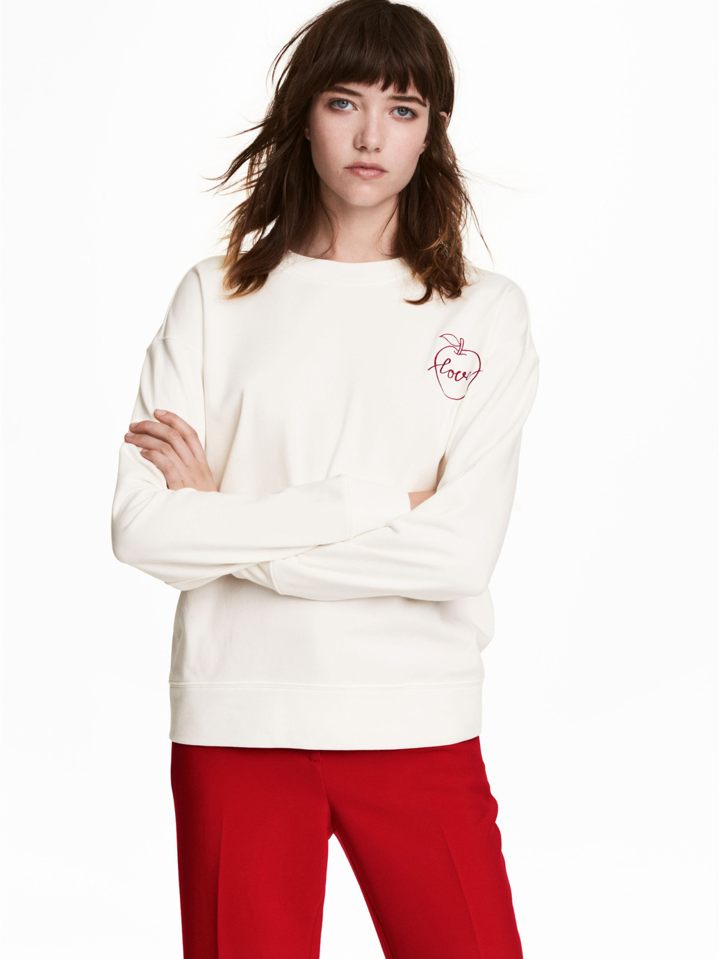 

Свитшот H&M 0539366_love M Белый