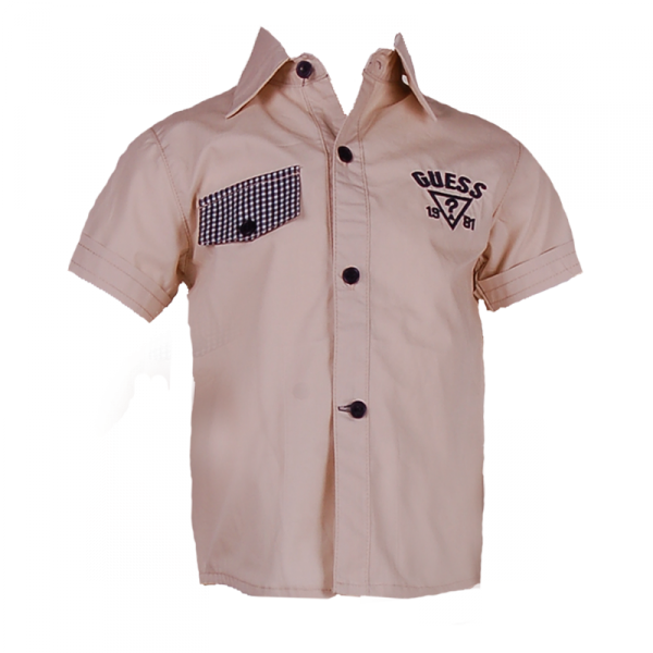 

Детская рубашка с карманом в клетку 1 год (76 см) Gs 30017-beige бежевый цвет