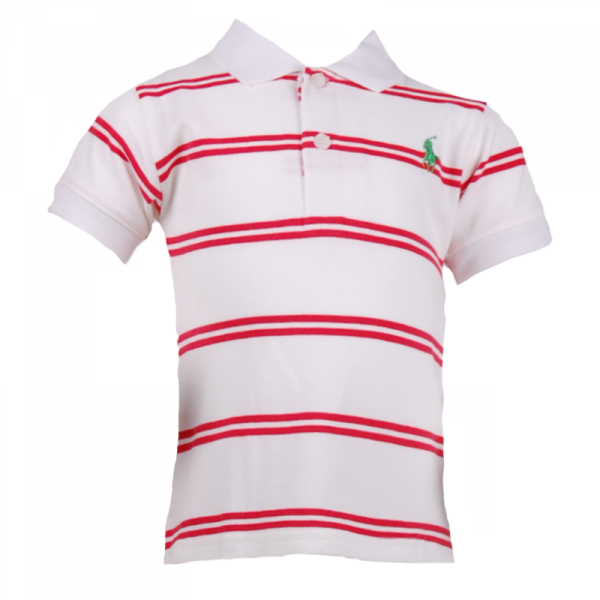 

Футболка в горизонтальную полоску 4 года (104 см) RL 40051-white-red красный цвет