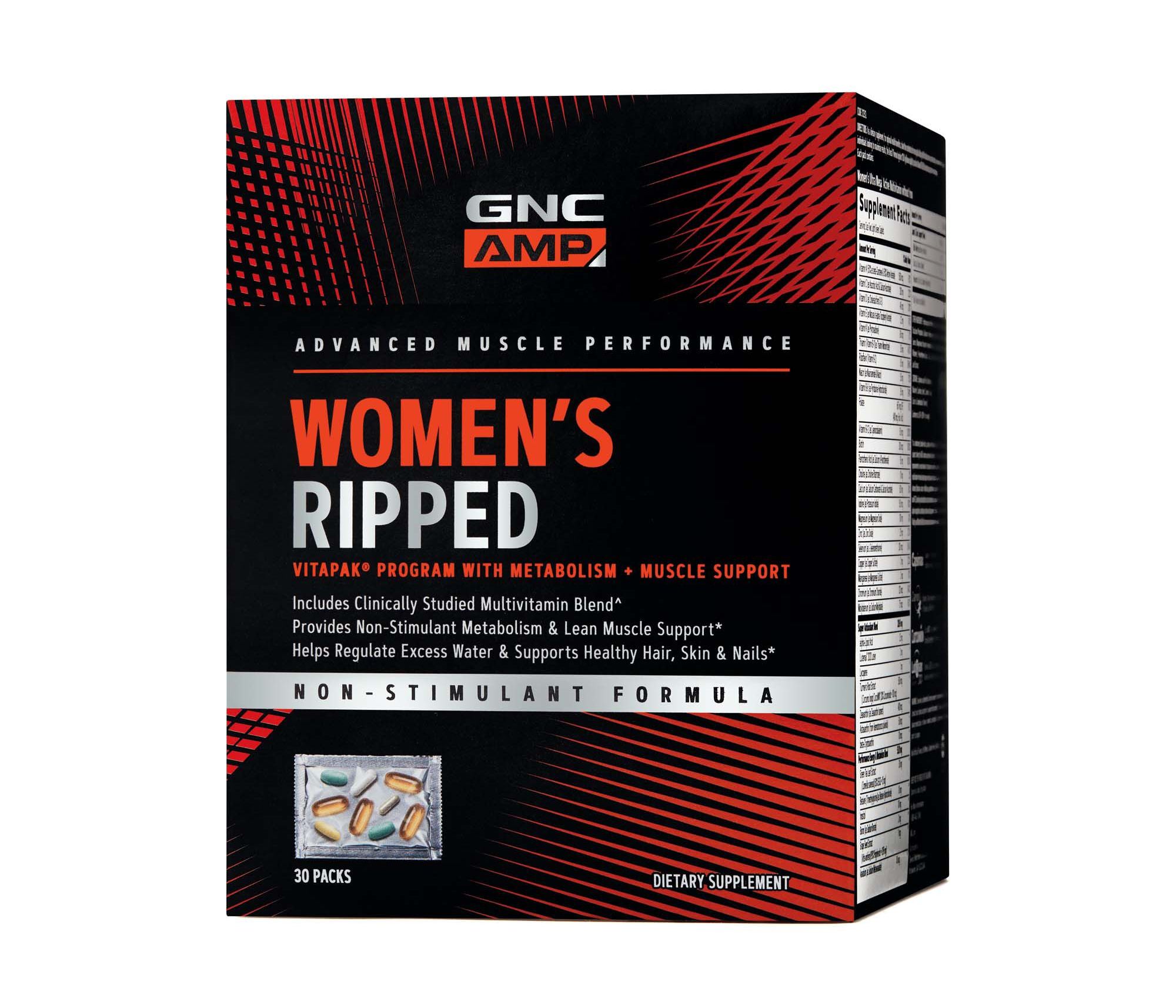 

Витамины GNC Women's Ripped Vitapak Metabolism + Muscle Support Non Stim Formula 30 пакетов (4384303343)