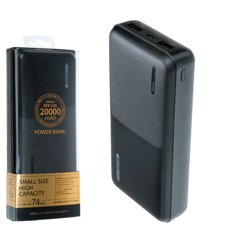 

Power Bank Remax Linon RPP-136 20000 mAh черный