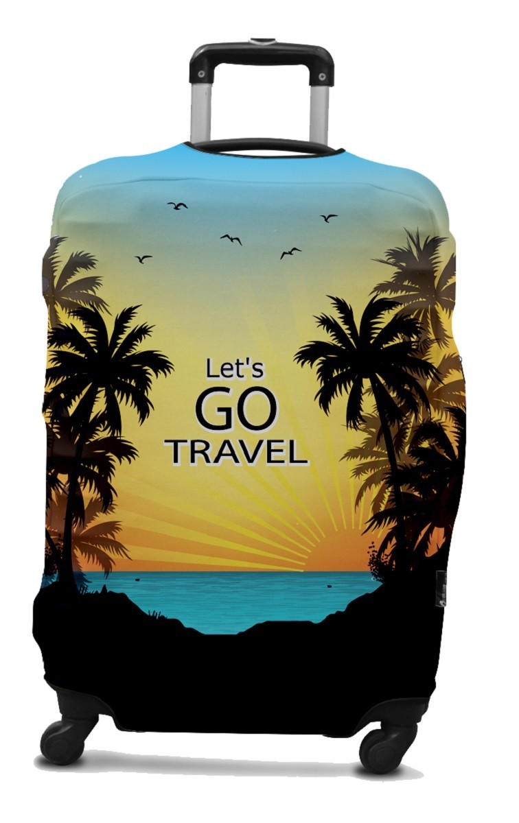 

Чехол на чемодан дайвинг с рисунком L Let's GO TRAVEL C0426L
