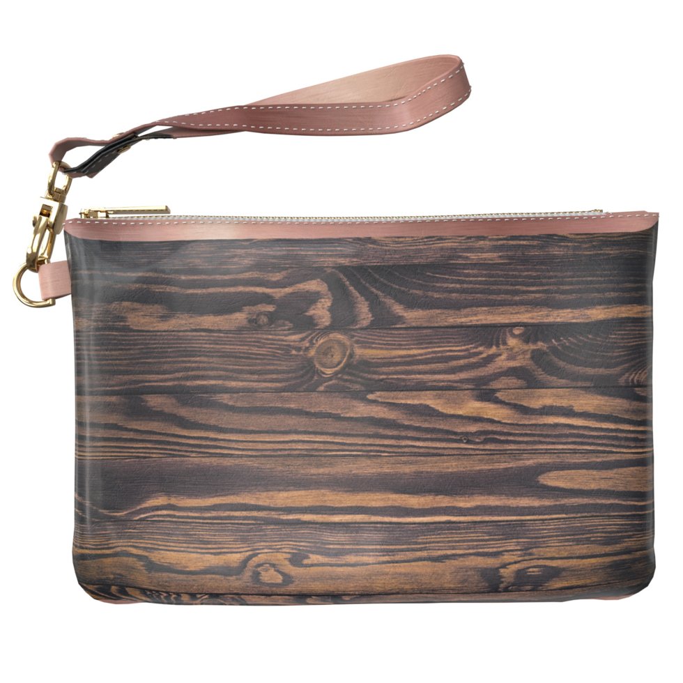 

Женская косметичка, дорожная сумочка (Коричневая структура) ручной роботы из эко-кожи