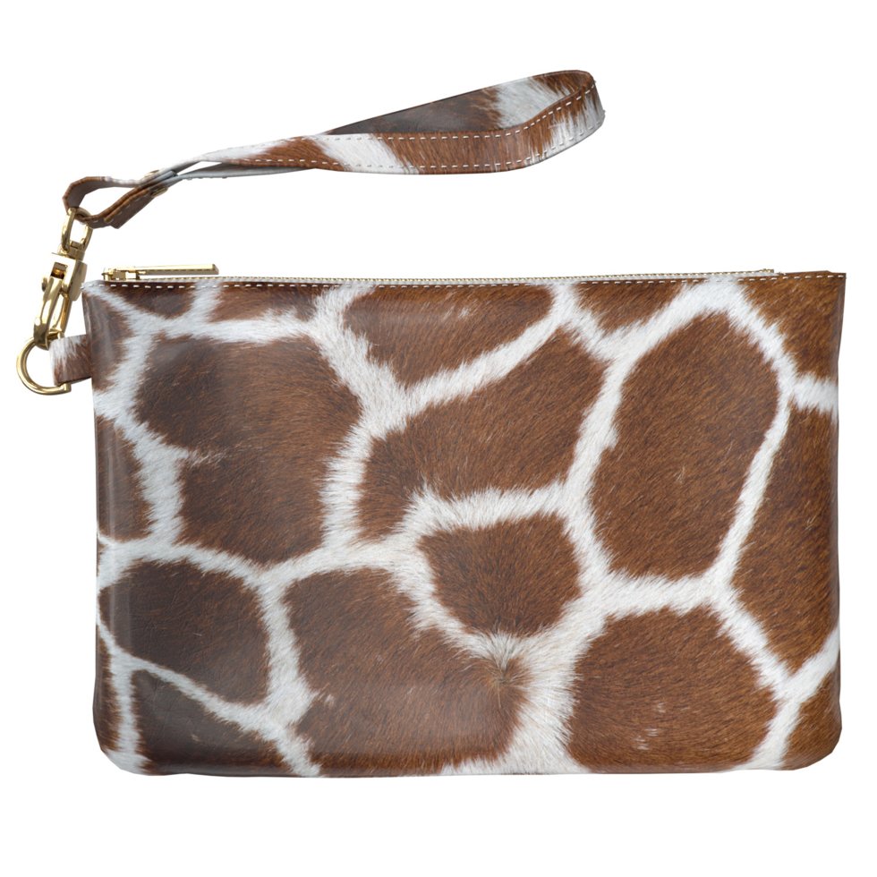 

Женская косметичка, дорожная сумочка (Принт жираф) ручной роботы из эко-кожи