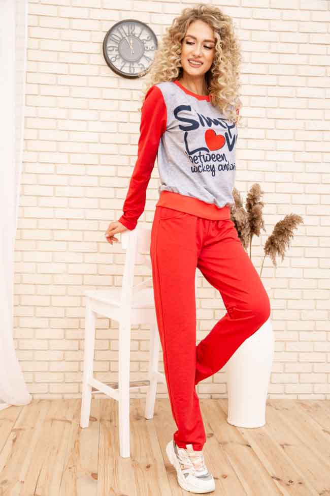 

Костюм женский 167R12-2 цвет Серо-коралловый S