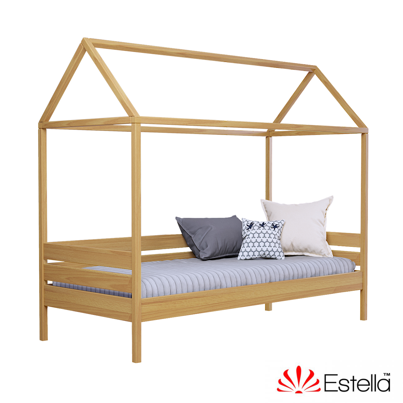 

Кровать детская Амми без ящиков Estella 80х190 102 - бук Масив Л25