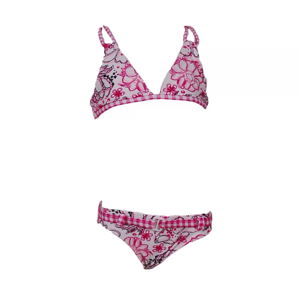 

Купальник детский раздельный с рисунками 1 год (76 см) S 10098-pink белый цвет