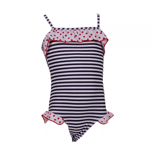 

Купальник в полоску с рюшами 4 года (104 см) S 10111-different темно синий цвет