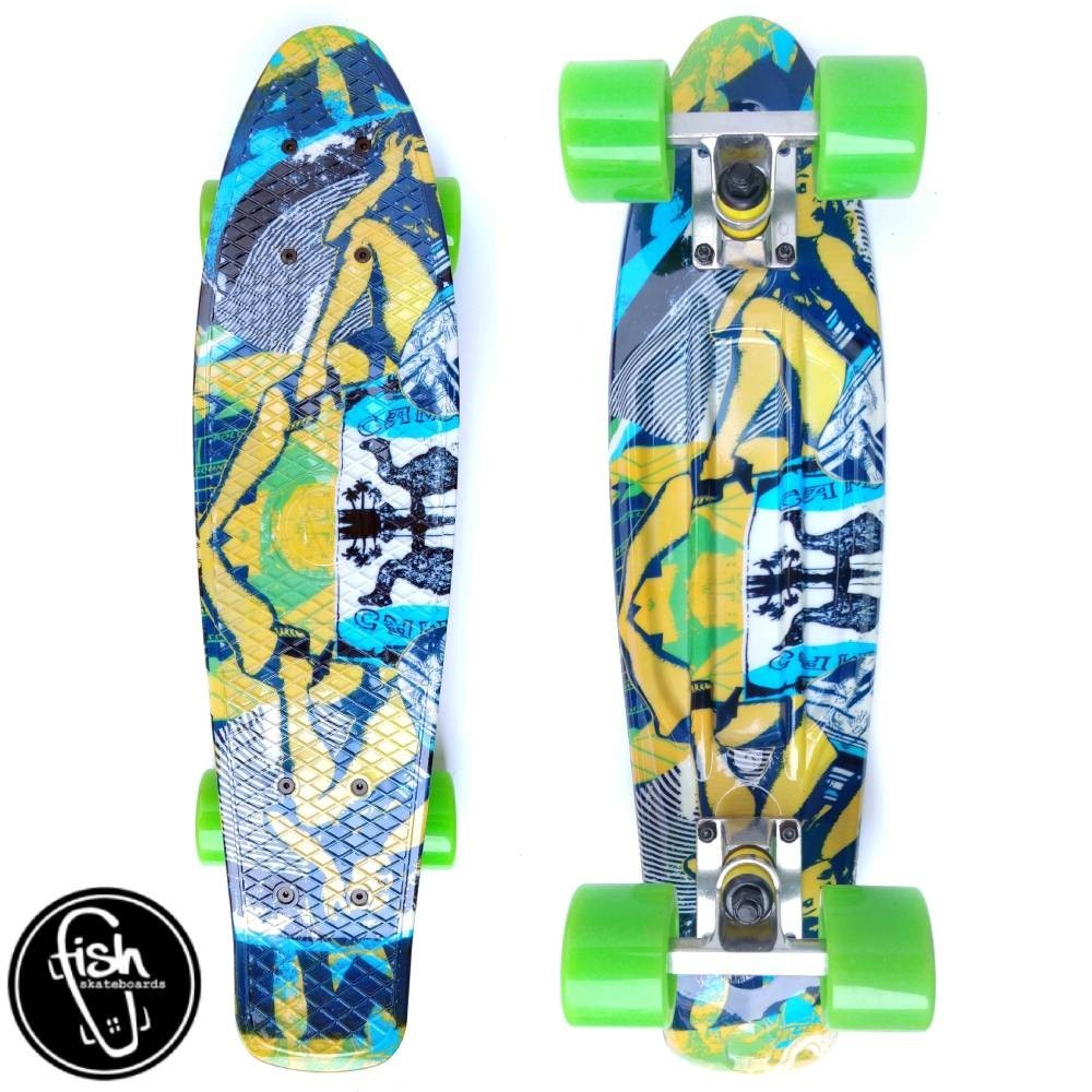 

​Пенни борд Fish Penny Board Original скейт с рисунком Урбан 57х15 см (TLS-401G-4)