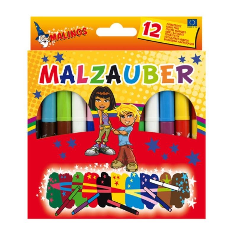 

Волшебные фломастеры меняющие цвет MALINOS Malzauber 12 (10+2) шт (MA-300005)