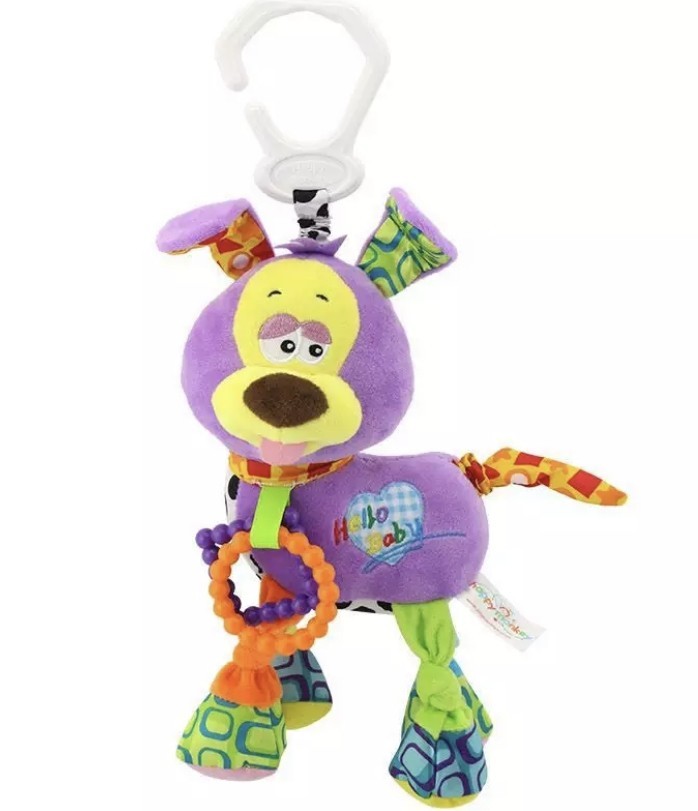 

Игрушка на коляску с вибрацией Happy Monkey SSK-006 Собачка фиолетовая