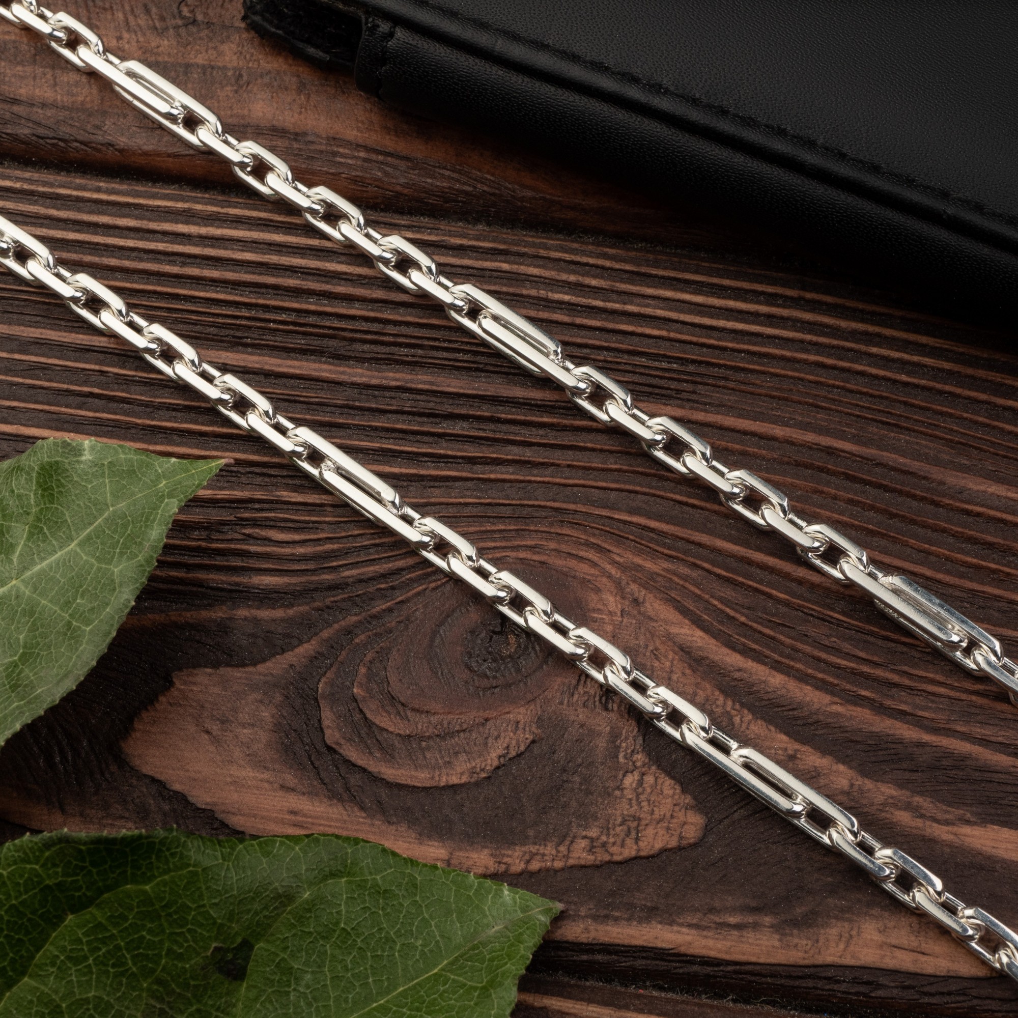 

Серебряная цепочка Якорь с удлиненным звеном 60 см 22,95 грамм арт 120/8