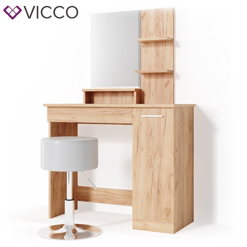 

​Туалетный столик Vicco Julia + стул хоккер, сонома