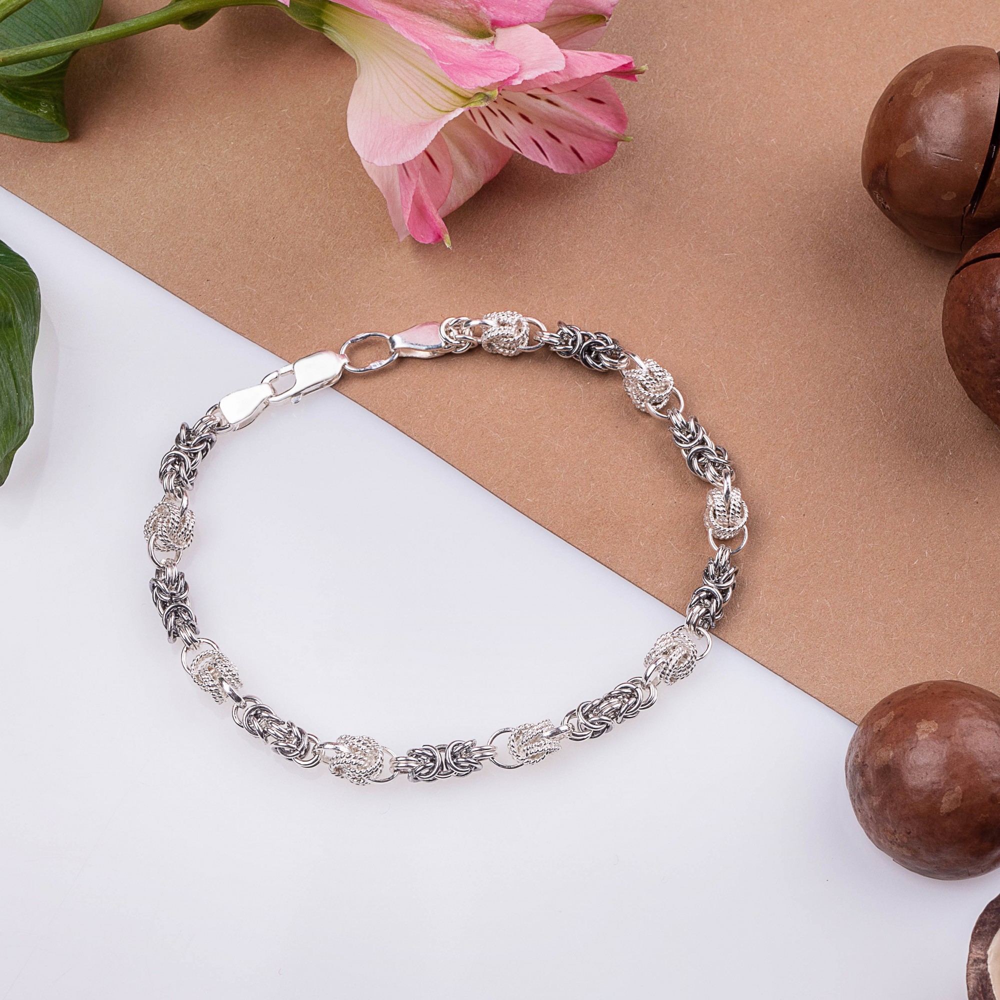 

Серебряный браслет Орех с Мальвиной 18 см 8,70 грамм арт. 214