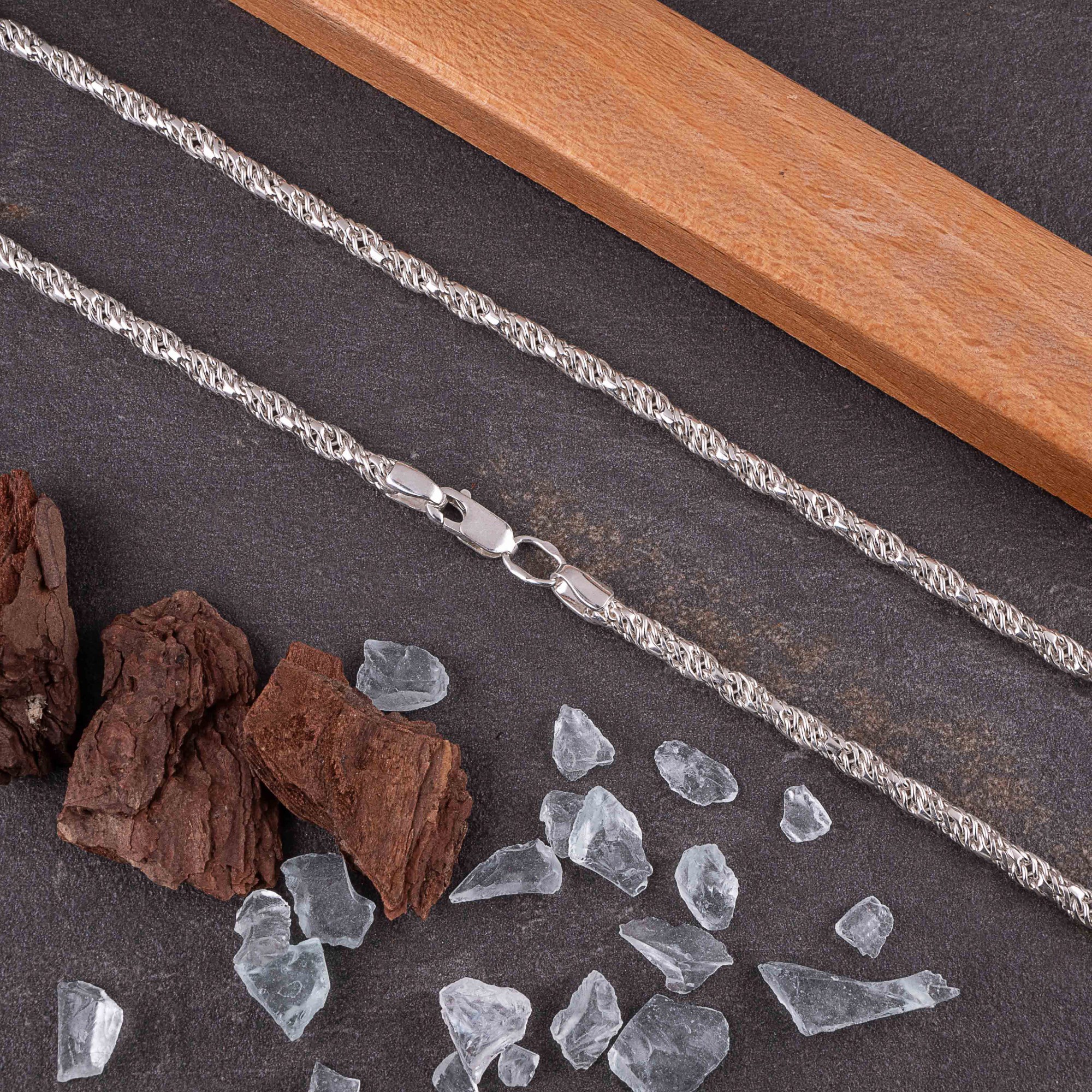 

Серебряная цепочка Спираль 50 см 20,0 грамм арт 124