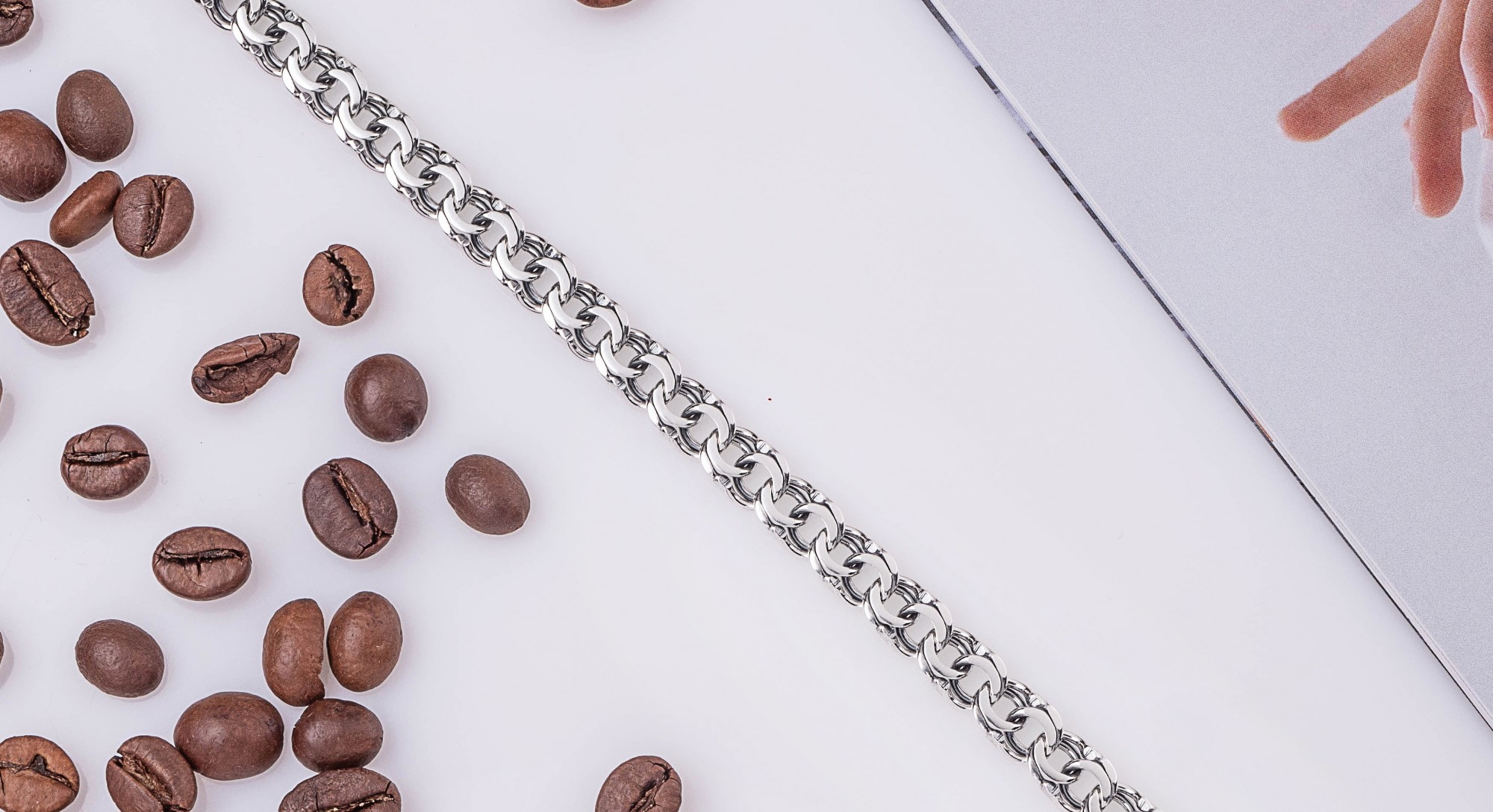 

Серебряный браслет Классический (плоский) бисмарк 20,5 см 22,8 грамм арт. 202ч