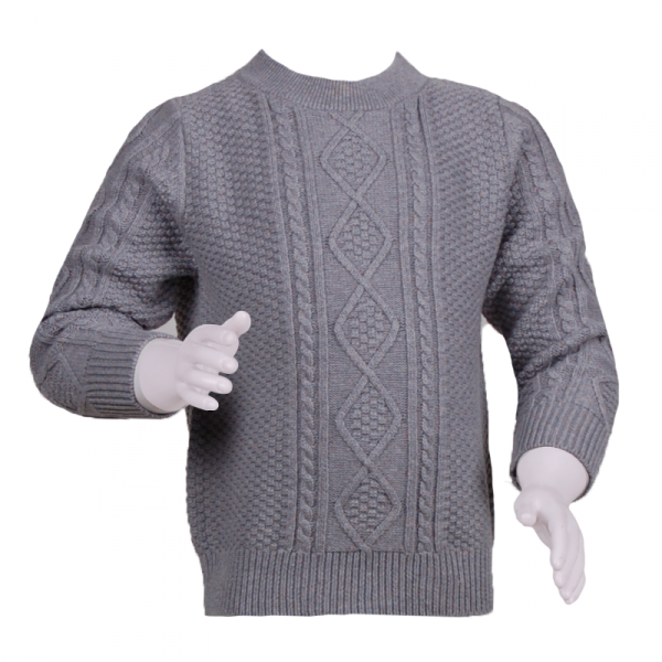 

Фирменный свитер с вязаным орнаментом 4 года (104 см) Gp 20018-grey серый цвет