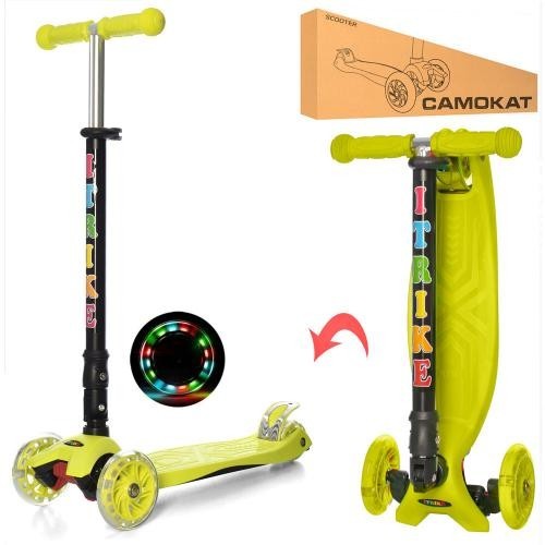 

Самокат детский трехколесный iTrike MAXI JR 3-003-1-GR1 свет