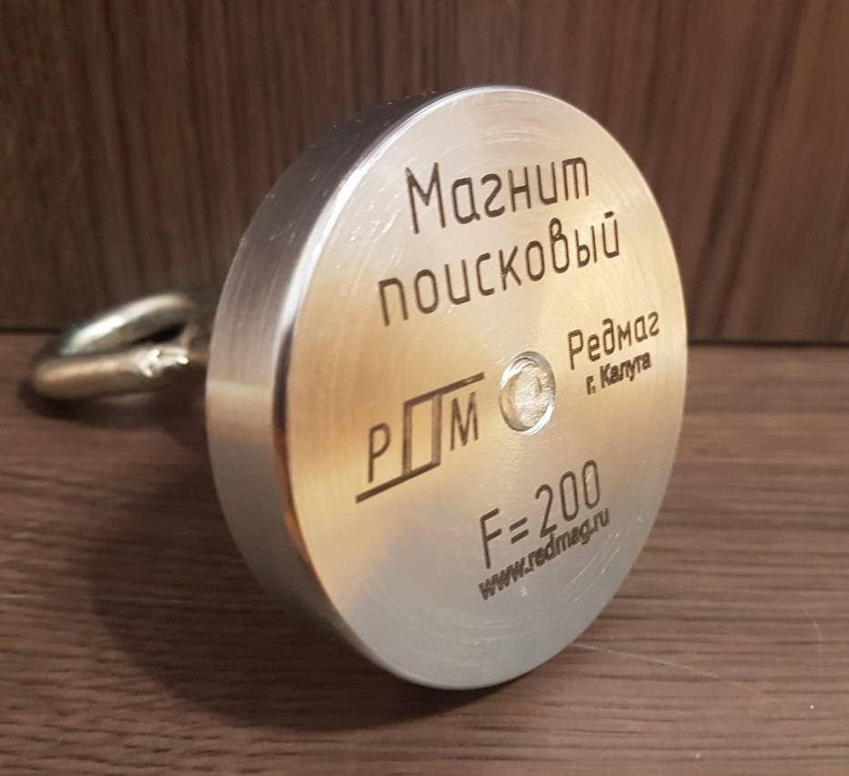

Поисковый магнит РЕДМАГ F200 односторонний усилие 240кг