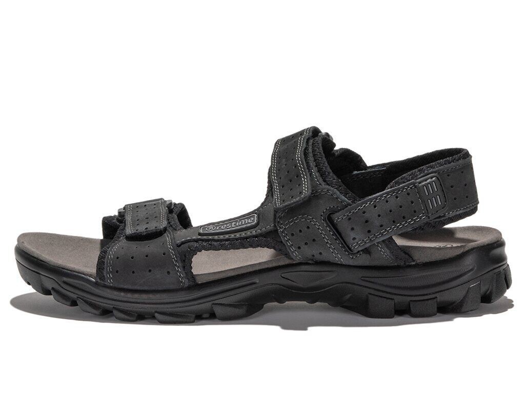 

Сандалии мужские Restime nml 19112 black черные летние лето натуральные кожаные кожа спортивные 42 28 см (1153)