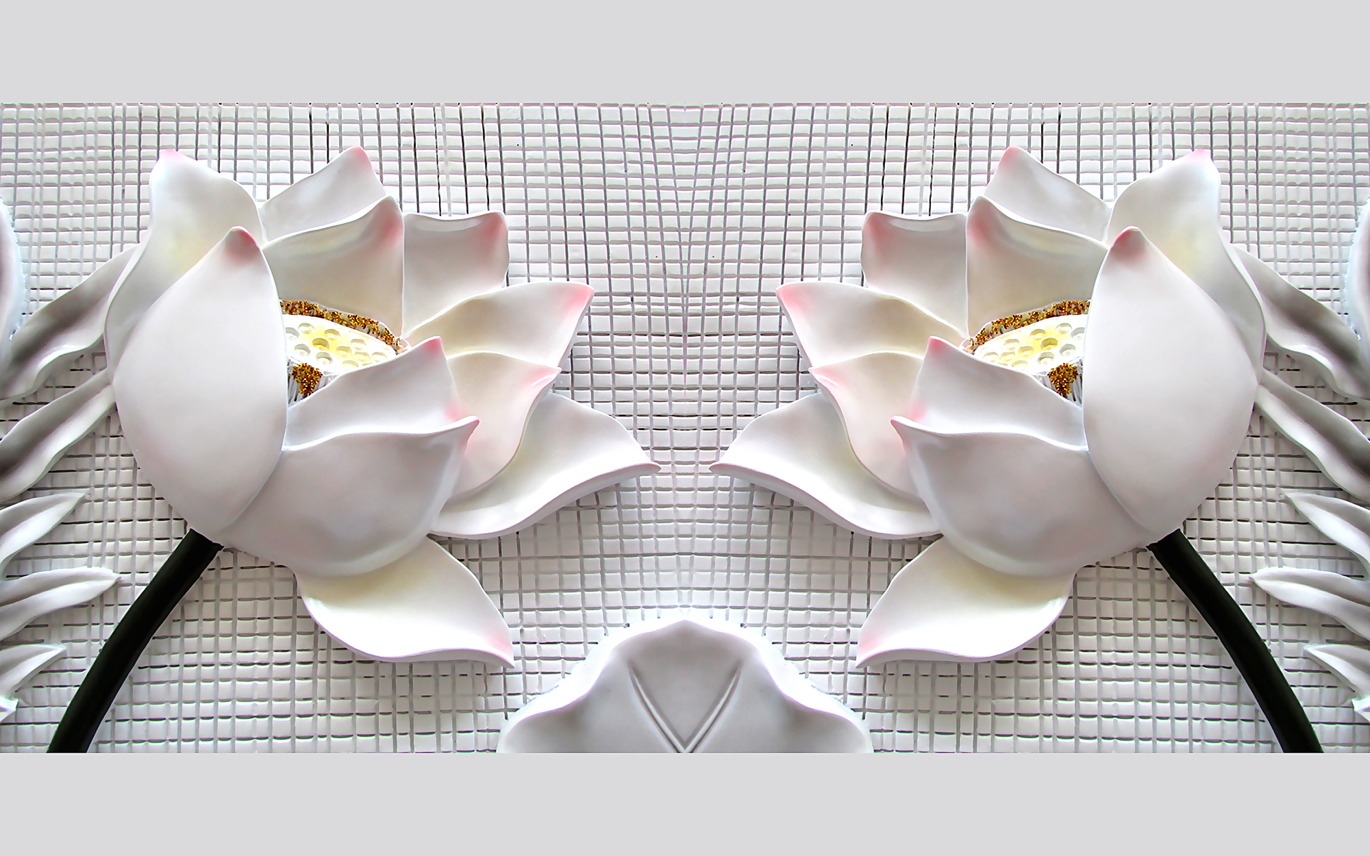 

Фотообои 3D 'Керамические цветы' (4361) , Живопись