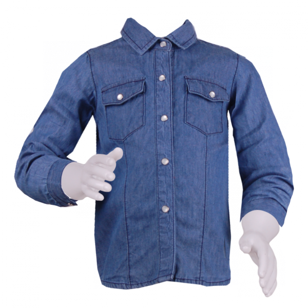 

Джинсовая детская рубашка 4 года (104 см) O 30168-jeans джинс цвет