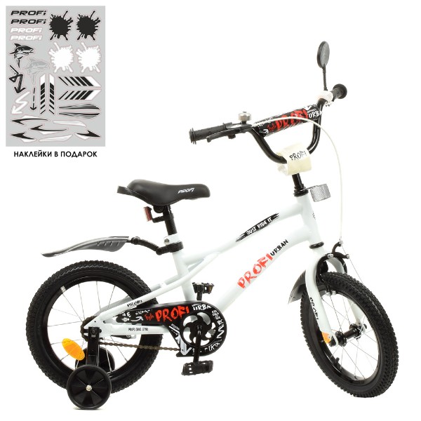 

Велосипед детский 2-х кол. 14д. PROF1 Y14251 Urban (white)