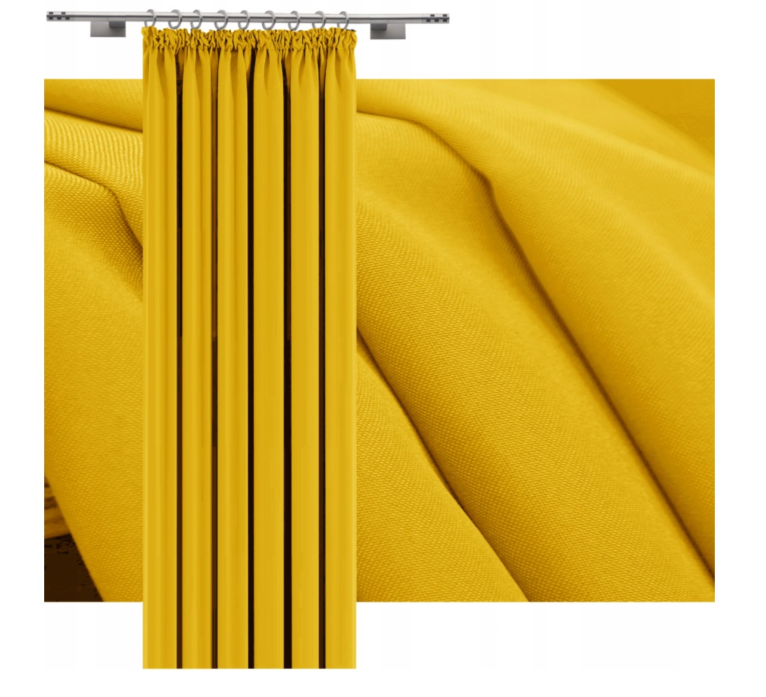

Штора Vipro Group Decora 140 х 250 см на тесьме жёлтая