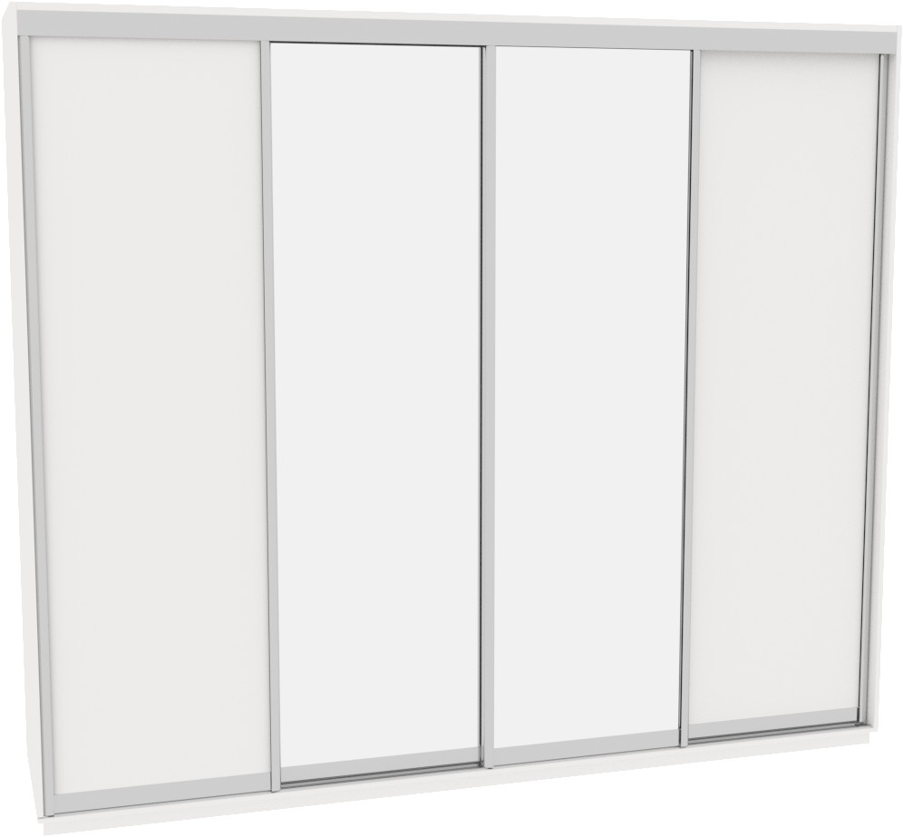 

Шкаф-купе ДОМ В316 Белый ДСП+Зеркало 310x60x240