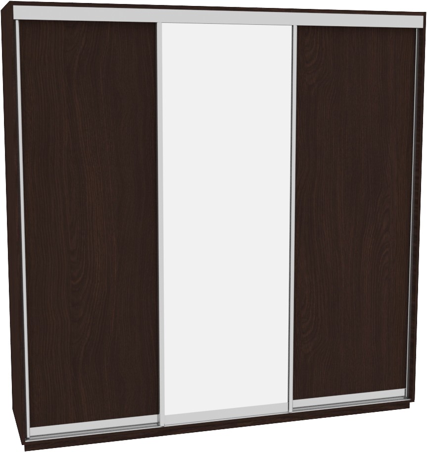 

Шкаф-купе ДОМ В256 Венге ДСП+Зеркало 250x60x240