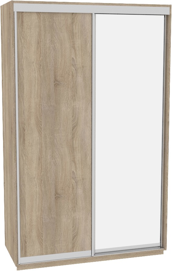 

Шкаф-купе ДОМ В166 Дуб сонома ДСП+Зеркало 160x60x240