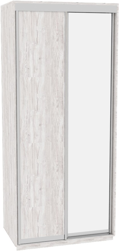 

Шкаф-купе ДОМ В116 Аляска ДСП+Зеркало 110x60x240