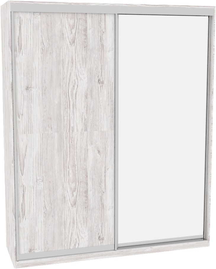

Шкаф-купе ДОМ ВН206 Аляска ДСП+Зеркало 200x60x240