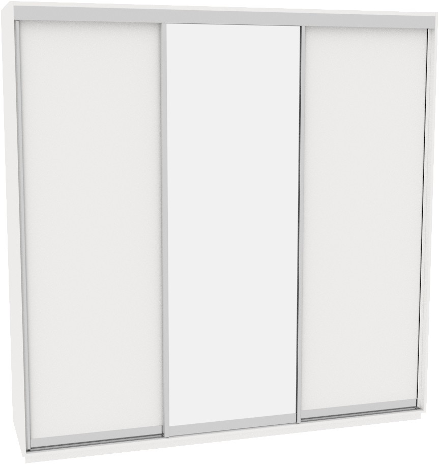 

Шкаф-купе ДОМ В246 Белый ДСП+Зеркало 240x60x240