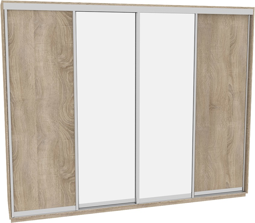 

Шкаф-купе ДОМ В346 Дуб сонома ДСП+Зеркало 340x60x240