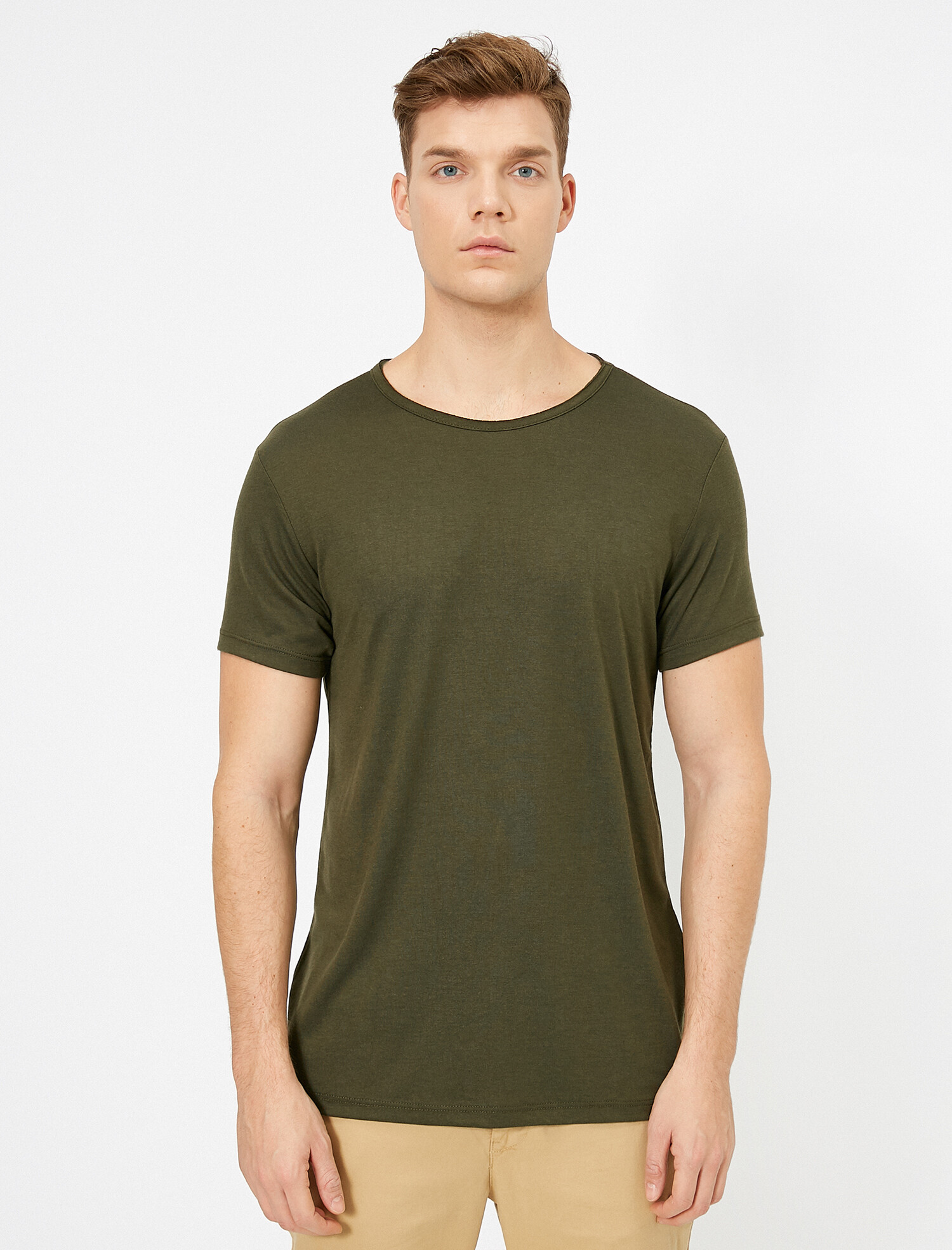 

Футболка Koton 0YAM12018LK-890 S Khaki