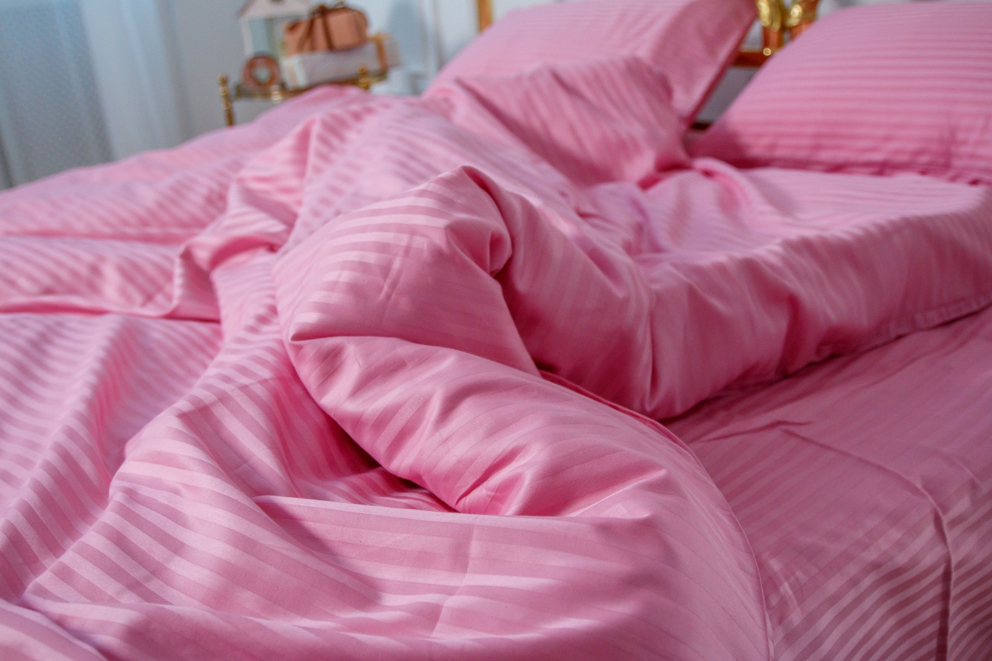 

Постельное бельё Textile Hygge сатин страйп 180х220 розовый 273312001