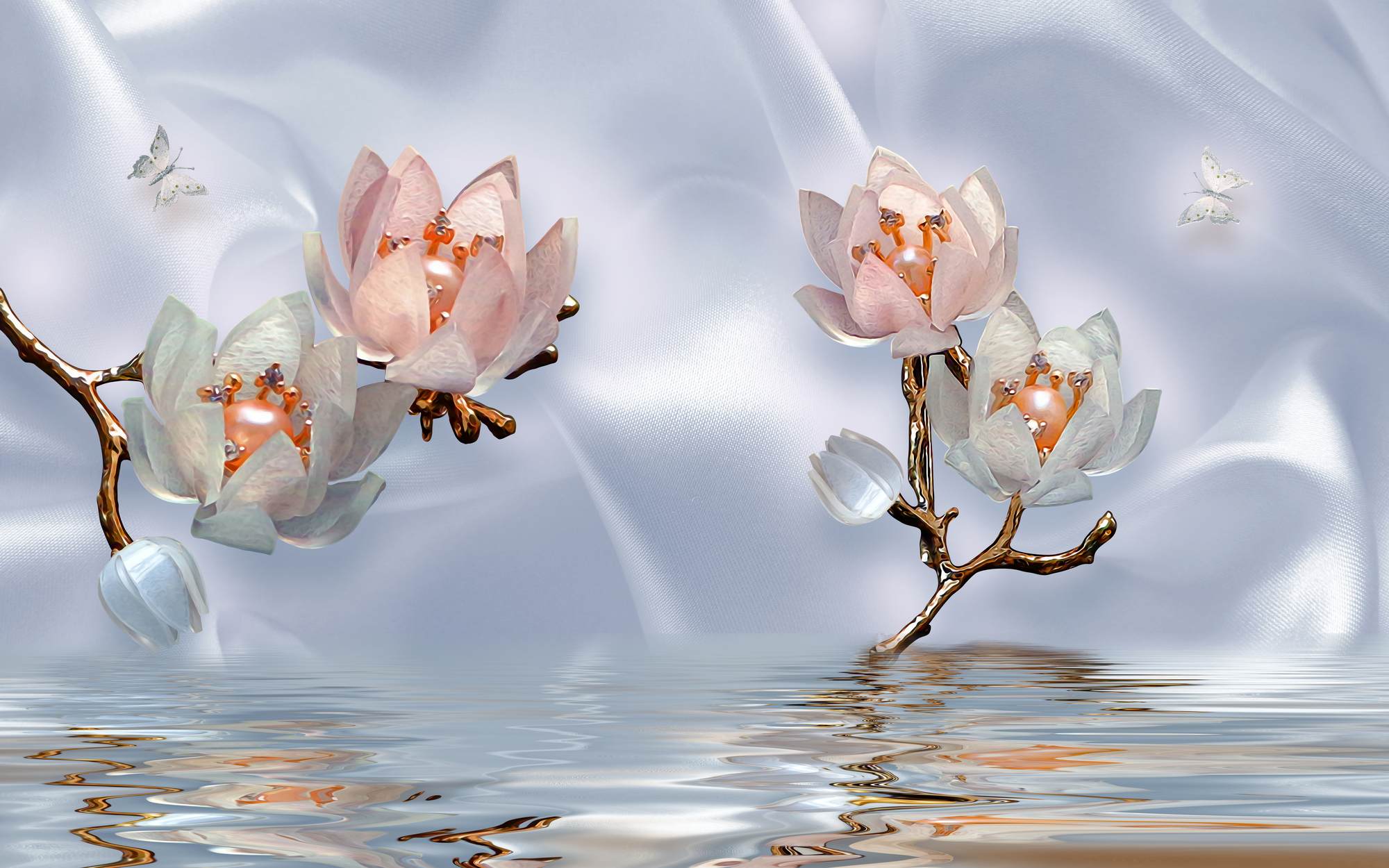 

Фотообои 3D '3D Цветы' (4340) , Гладь