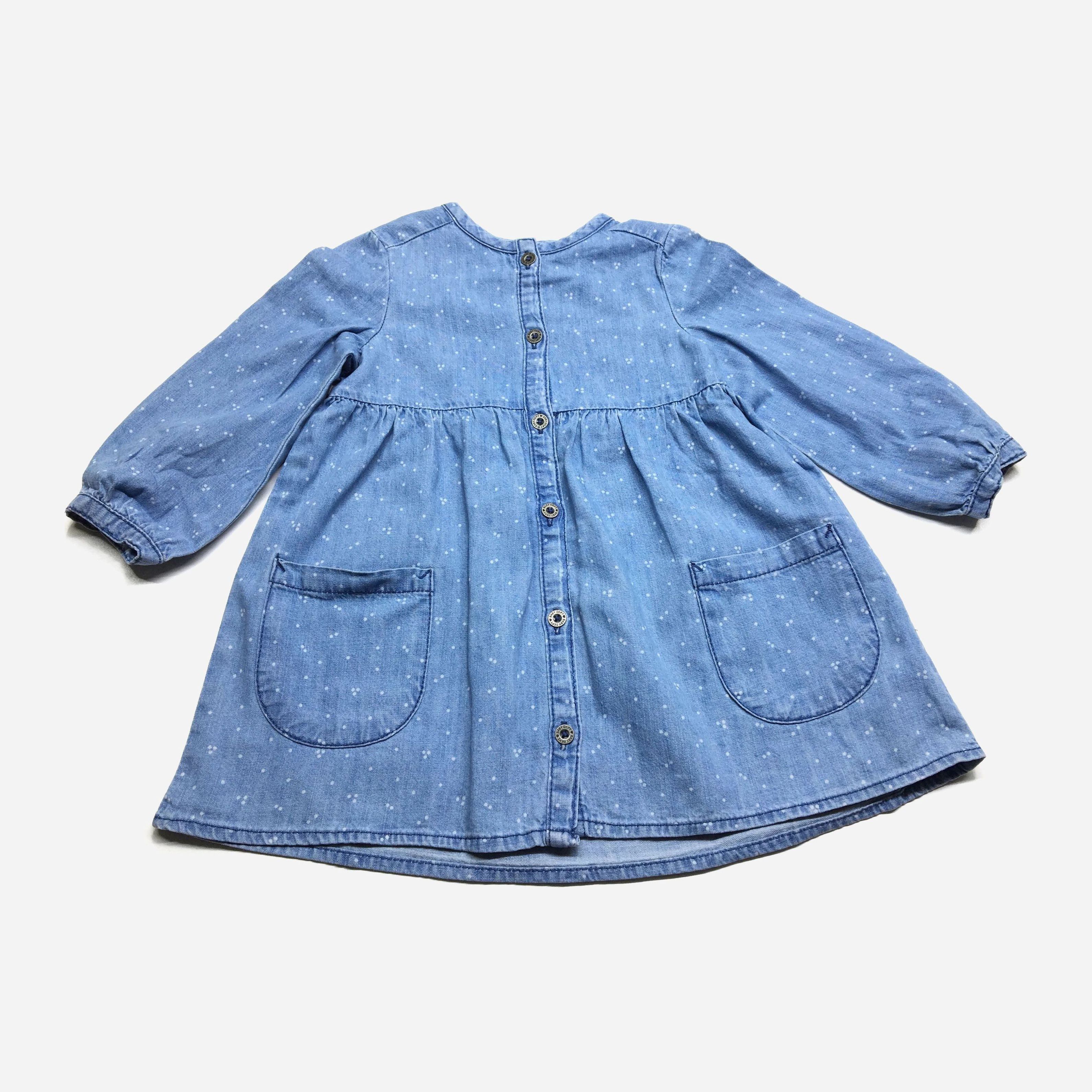 

Платье джинсовое H&M 563670 68 см Синее (KZ2000000601007)