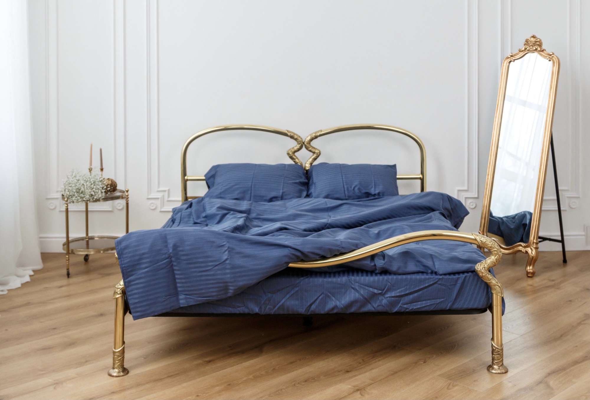 

Постельное бельё Textile Hygge сатин страйп 150х220 х 2шт синий 403312001