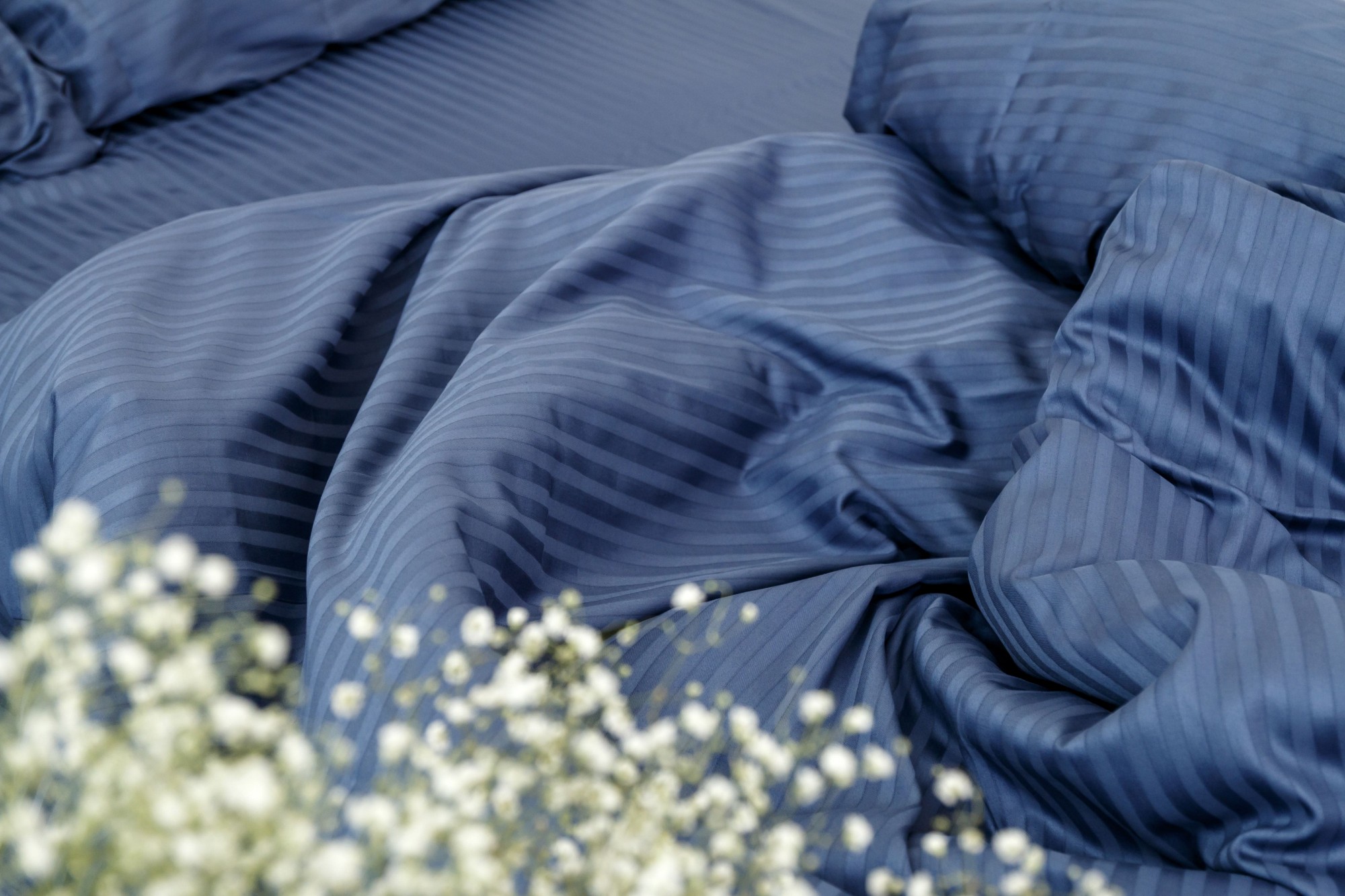 

Постельное бельё Textile Hygge сатин страйп 220х240 синий 573312001