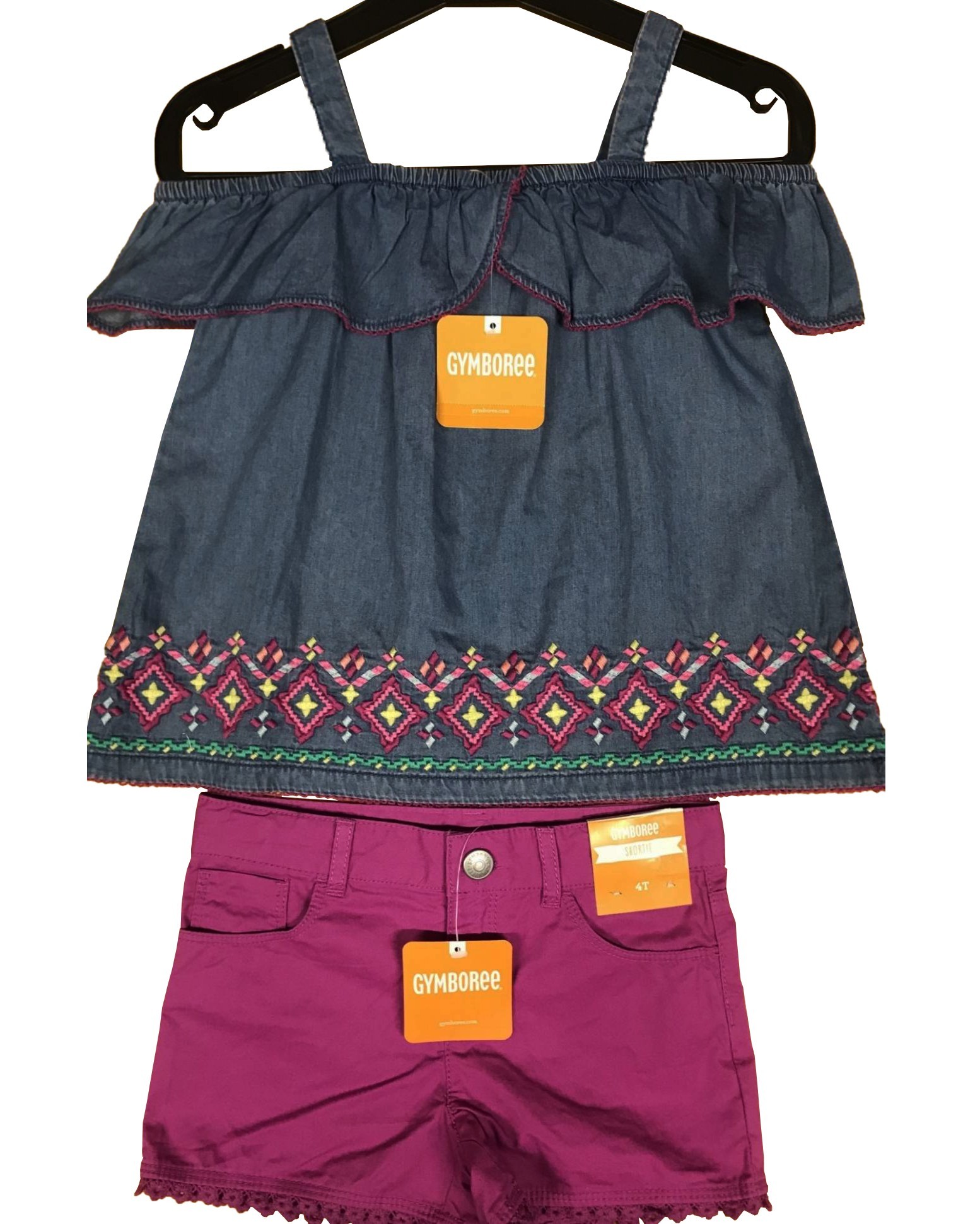 

Комплект Gymboree для девочки с вышивкой 99-106,5 см