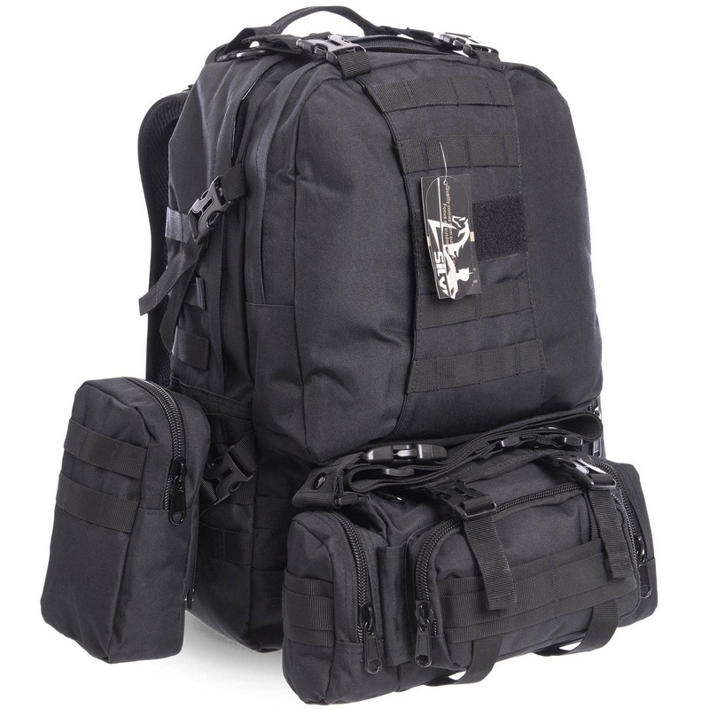 

Рюкзак тактический рейдовый V-55л SILVER KNIGHT black TY-213