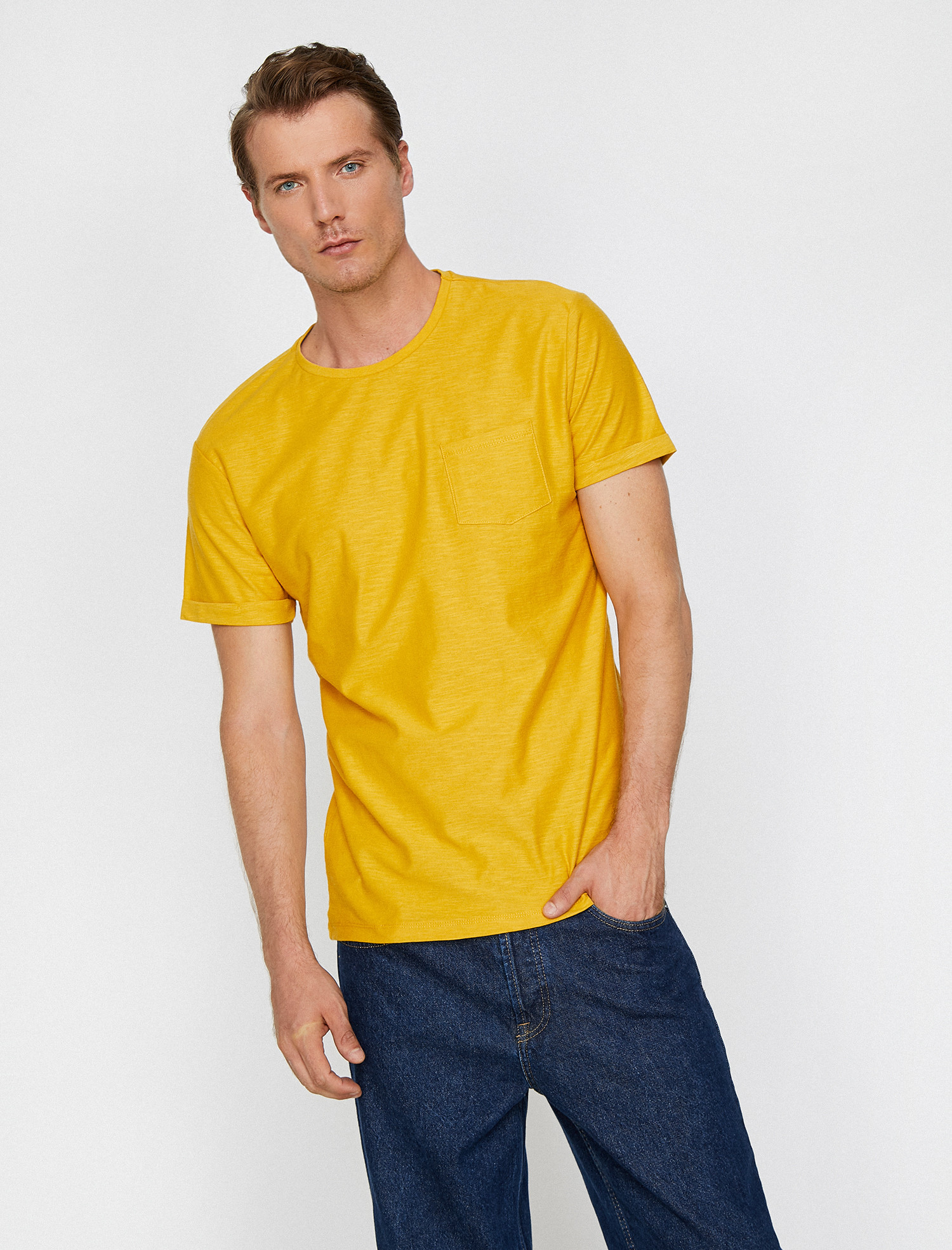 

Футболка Koton 0KAM12059LK-994 L Mustard