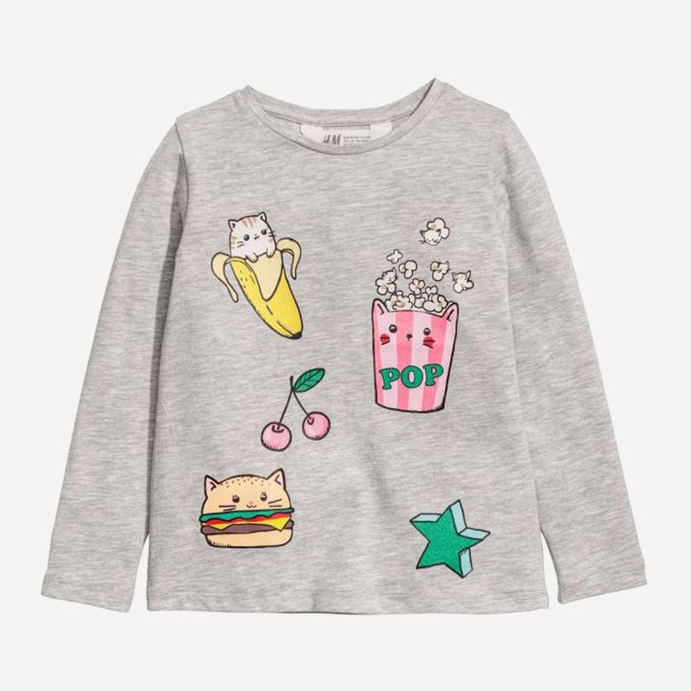

Футболка с длинными рукавами H&M 565200 110-116 см Серая